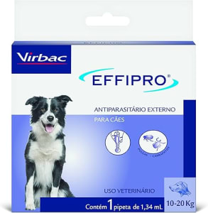 Virbac Effipro Antipulgas e Carrapatos para Cães de 10 Kg - 20 Kg C/ 1 Pipeta - Ekonomia