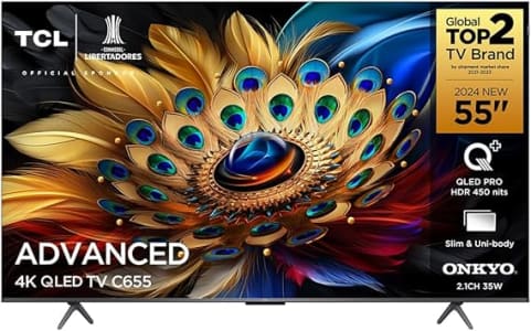 TCL QLED TV 55” C655 4K UHD GOOGLE TV DOLBY VISION ATMOS - Ekonomia