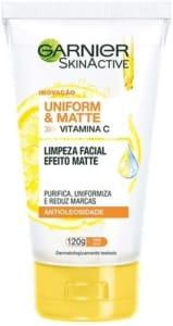Limpeza Facial Garnier Uniform & Matte Vitamina C Antioleosidade 120g - Ekonomia