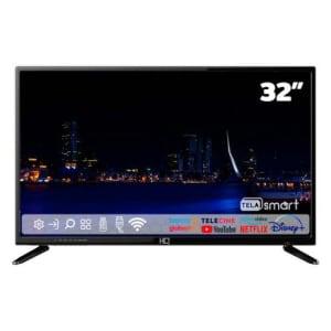 Smart TV LED 32" HD HQ HQSTV32NP Netflix Youtube 2 HDMI 2 USB Wi-Fi - - Ekonomia