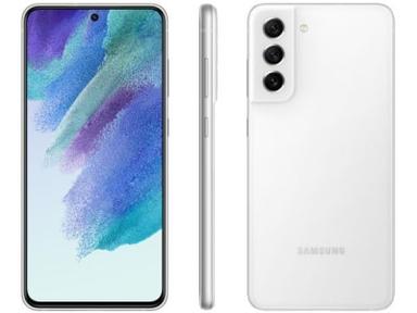 Smartphone Samsung Galaxy S21 FE 128GB Branco 5G - 6GB RAM Tela 6,4” Câm. Tripla + Selfie 32MP - Ekonomia