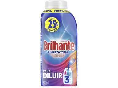 Detergente Líquido Concentrado Brilhante - Para Diluir Limpeza Total Refil 500ml - Ekonomia