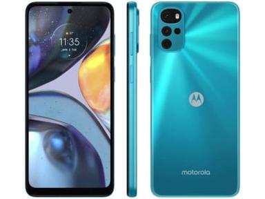 Smartphone Motorola Moto G22 128GB Azul 4G - Octa-Core 4GB RAM 6,5” Câm Quádrupla + Selfie 16MP - Ekonomia