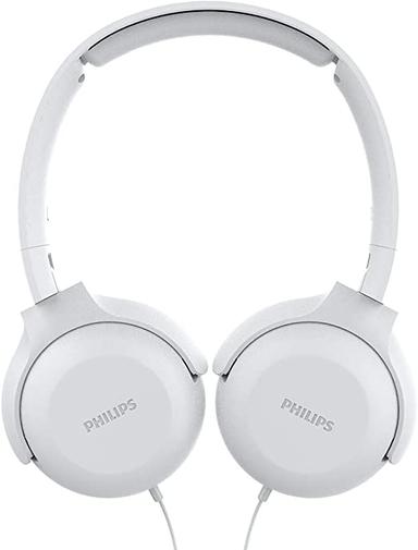 Headphone Philips com micronofone no cabo na cor branco TAUH201WT/00 - Ekonomia