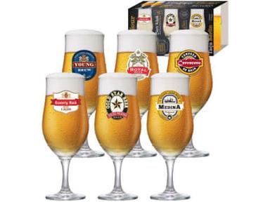 Jogo de Taças para Cerveja Vidro 330ml 6 Peças - Ruvolo Happy Hour Berlin - Ekonomia