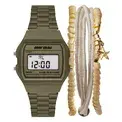 Kit relógios + pulseira Mormaii Vintage Verde - 30% OFF + FRETE BR - Ekonomia