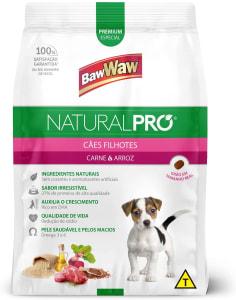 Ração Baw Waw Natural Pro para Cães Filhotes Sabor Carne e Arroz - 2,5kg - Ekonomia