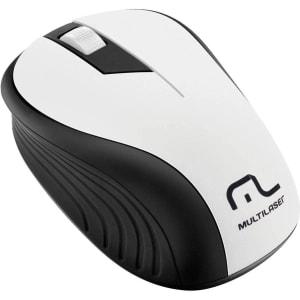 Mouse Multilaser sem Fio 2.4ghz Preto E Branco USB - MO216 - Ekonomia